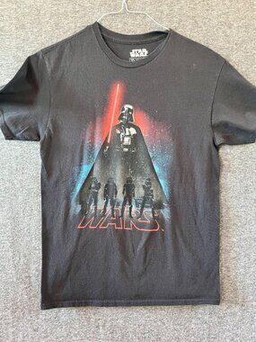 Star Wars Darth Vader Stormtroopers tshirt M black bright graphics